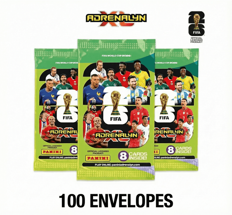 FIFA WORLD CUP 2026™ ADRENALYN XL™ - ENVELOPE 8 CARDS - KIT COM 100 ENVELOPES