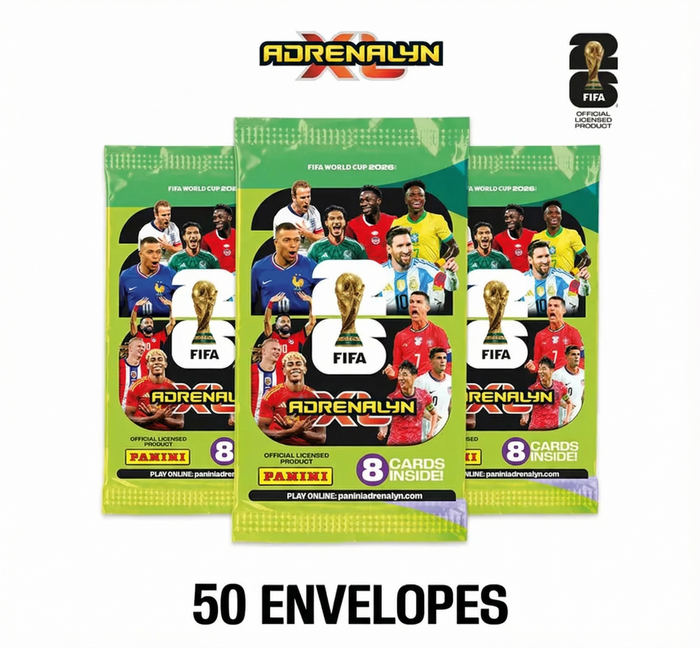 FIFA WORLD CUP 2026™ ADRENALYN XL™ - ENVELOPE 8 CARDS - KIT COM 50 ENVELOPES