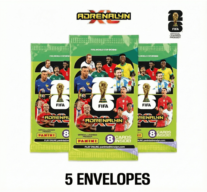 FIFA WORLD CUP 2026™ ADRENALYN XL™ - ENVELOPE 8 CARDS - KIT COM 5 ENVELOPES